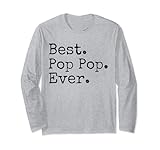 Photo Gallery best pop pop ever funny grandpa joke festa del papà maglia a manica Photo Gallery best pop pop ever funny grandpa joke festa del papà maglia a manica