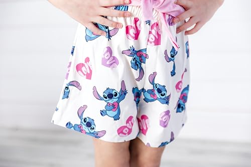 Image of Disney Frozen Princess Minnie Stitch Girl Clothes Long Sleeve Knot Front Sweatshirt Flare Pants Fall 2 Piece Outfit 2-9Y