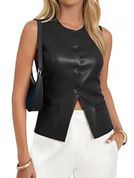 leather vest top womens