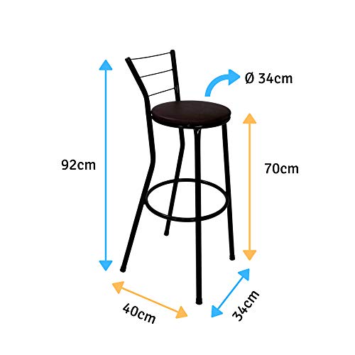 Kit 2 Banqueta Banco Alta Bistro Bar Balcão Area de Cozinha