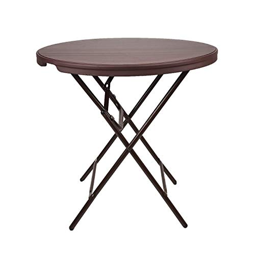 Supreme Blow Moulded Bistro Round Table,Brown