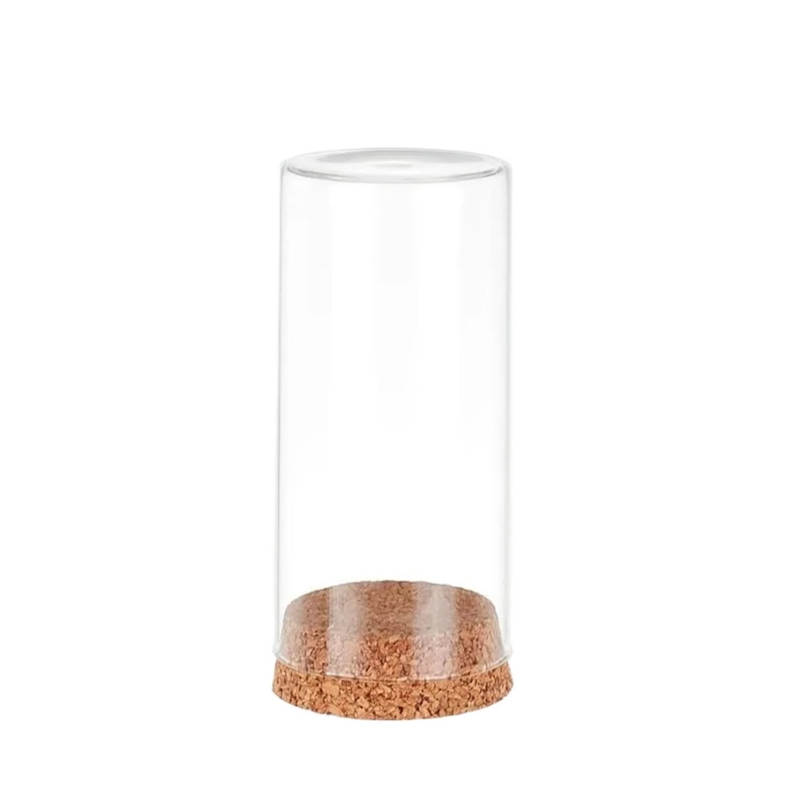 GIYXHU 4pcs Glass Cloche Dome Long Display Bottle Bell Jar With Cork Base Cover Decorative Jars Case For Flower for Plant Collection