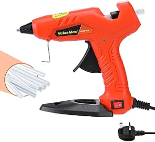 ValueMax Mini Glue Gun with Glue Sticks 20pc, 30W Hot Glue Gun for Arts and Crafts, Glue Sticks 7mm x 100mm, Glue Gun Kid Safe