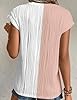 Gemulate Oversized Womens t Shirt v Neck Womens Clothing Short Sleeve Cute Shirts Plain tees Trending Clothes Work Blouses Pink White XXL #2