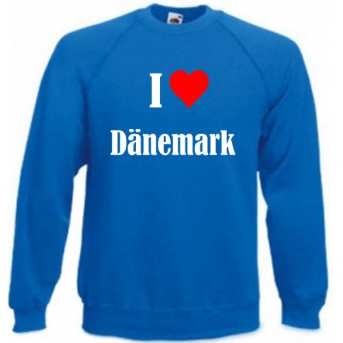 Reifen-Markt Sweatshirt Kinder I Love Dänemark Größe 116 Farbe...