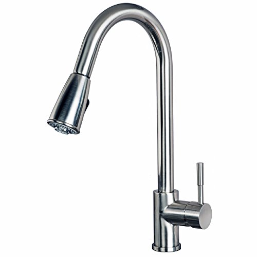 Builders Shoppe 1152Ss 16" Single Handle Pull-Down Kitchen Faucet Stainless Steel Finish #TOP10