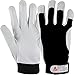 Produktbild KERMEN.EU Profi Arbeits-handschuhe POWER GRIP II, 5-Fg.-Sicherheitshandschuhe aus Nappaleder - Größe: 7 bis 12, Weiß / Schwarz, 9