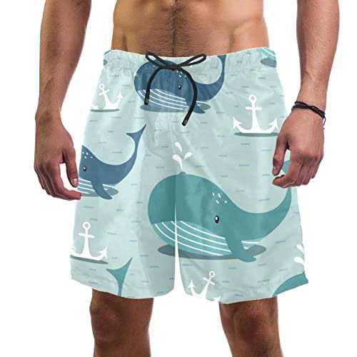 Maillots de bain hommes baleines JDEZ short de plage séchage rapide