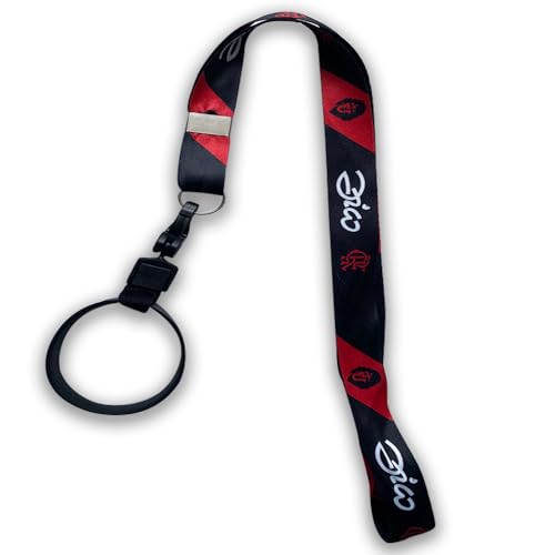 Kit Copo e Cordão do Flamengo Oficial Zico - Plástico 550ml