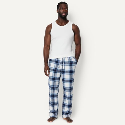 Image of Amazon Essentials Men's 100% Cotton Flannel Sleep Pant, Relaxed Fit Lounge Pants with Elastic Waist and Drawstring