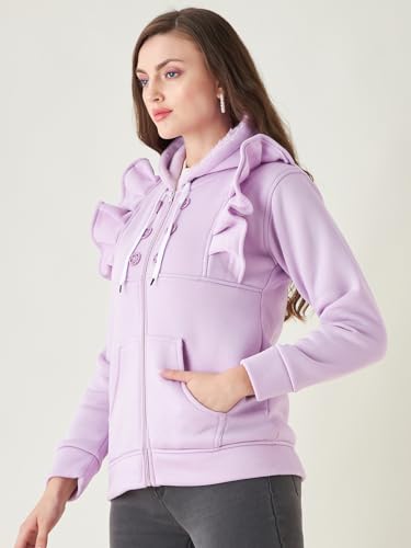 Image of Pivl Women Solid Hooded Casual Jacket For Winter||Winterwear||