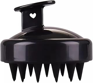 Scalp Massager Shampoo Brush Hair Brush Head Massager Hair Growth Scrubber for Straight Curly Long Short Thick Thin Wet Dry Hair for Men Women Kids Pets, Black