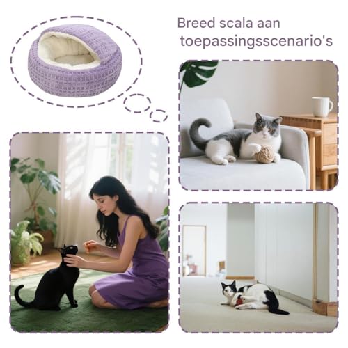 Panier pour chat avec capuche offrez un nid de chiot douillet