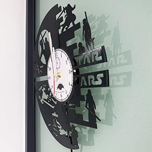 Cheemy Joint Vinyl Record Wall Clock 12-Inch Quartz Clock | Handmade Home Decor Science Film Star War Clock Birthday Gifts for Kids and Friends. (U2-1 Without LED)