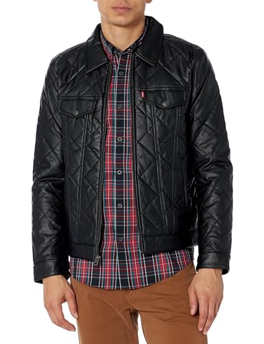 Image of Levi's Men's Faux Leather Classic Trucker Jacket
