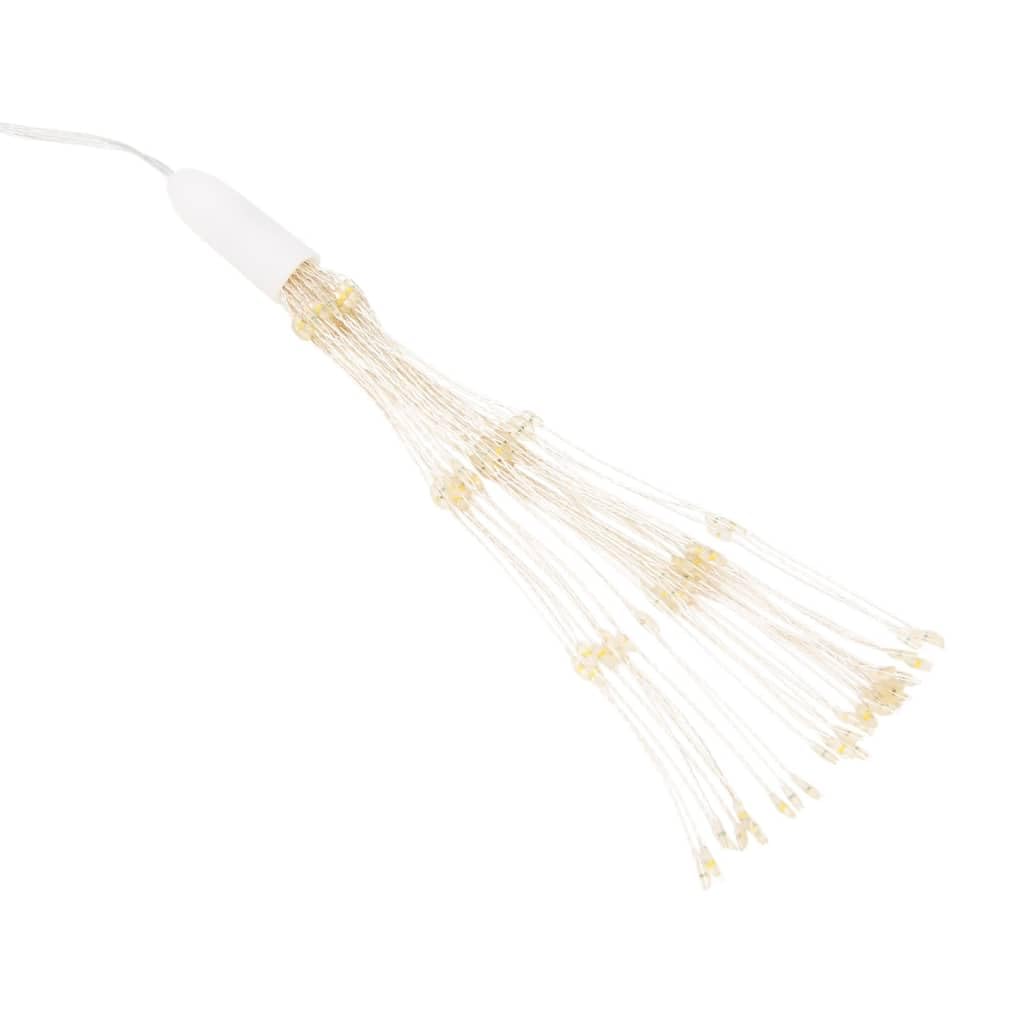 Homgoday Luci natalizie fuochi d'artificio 8 pezzi catena luminosa fuochi d'artificio luci natalizie 8 modalità fuochi d'artificio luci con telecomando per feste natalizie decorazioni 140 LED bianco