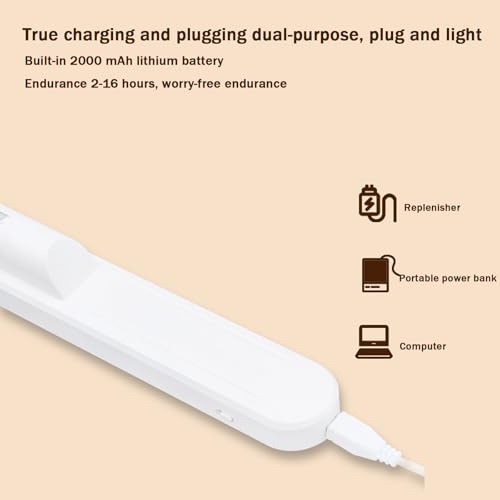 Lámpara de pared regulable de 3 colores con batería interna de 2000mAh e interruptor táctil 3