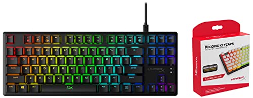 Image of HyperX Hx-Kb7Blx-Us Alloy Origins Core USB-C Ten Key Less Mechanical Gaming Keyboard Software Controlled RGB LED(Black) & Double Shot PBT Pudding Full OEM Profile
