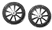 HEALTHLINE Health Line Products Walker Rollator Replacement 6" Wheels Black Pair
