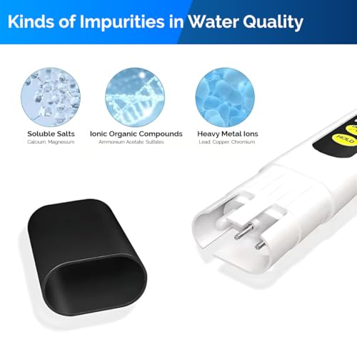 Image of Digital TDS Meter for Water Testing | Total Dissolved Solids (PPM) Tester with LCD Display | Water Quality Checker for RO, Drinking, Aquarium & Swimming Pool (White)