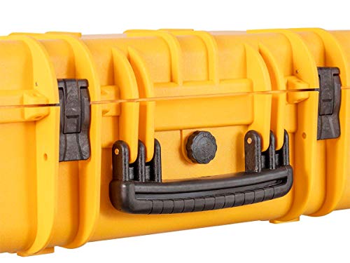 Image of Monoprice Weatherproof Hard Case - 22in x 14in x 8in, Yellow with Customizable Foam, Shockproof, IP67, 20.3 Liter