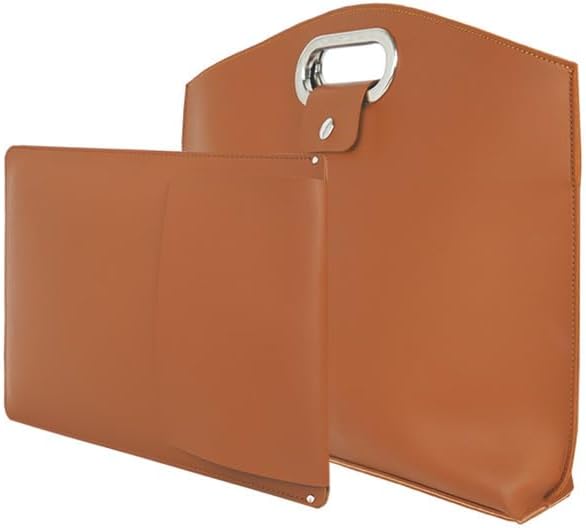 2PCS Laptop Bag for Women, Waterproof Leather 14-16In for Laptops and iPad Cases, Work Tote Bag Briefcase for Women