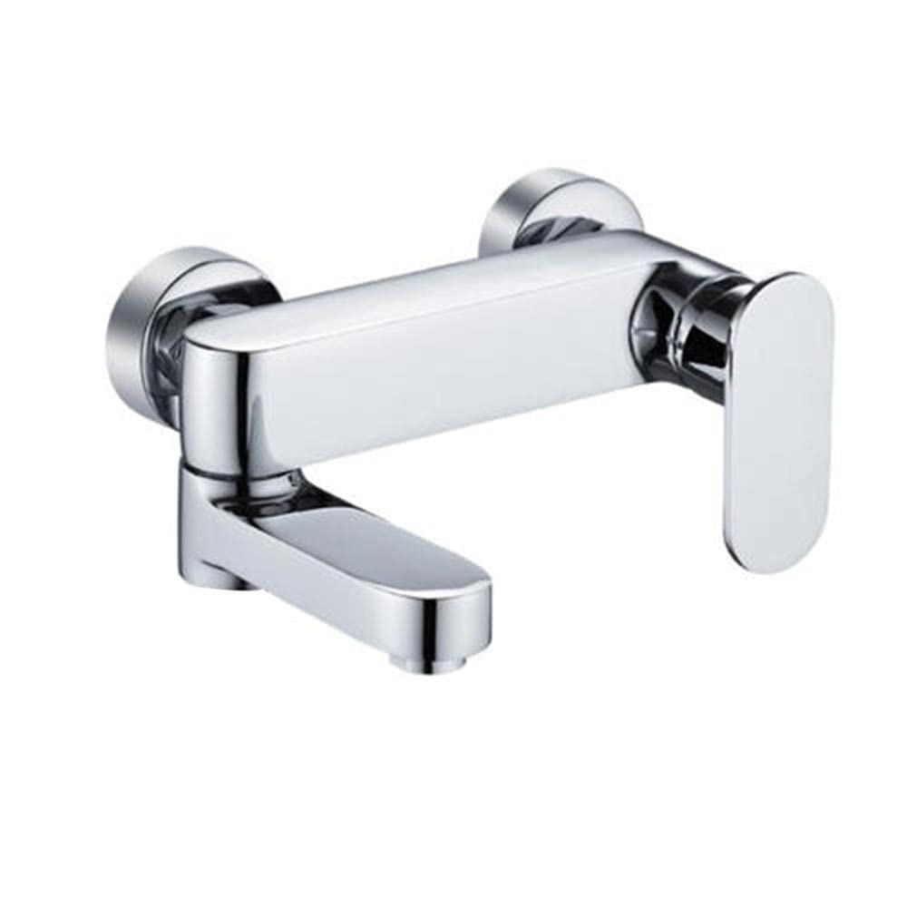 VDOQTLJT Bath Faucet Wall Mounted Brass Cold Water and Hot for Bathroom Bathtub-Black(Nero)