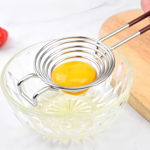 Foto von Eiertrenner, Eiertrenner aus Edelstahl 304 Eigelbtrenner Eiweiß Trenner Edelstahl Eigelb Trenner, Teiler Filter, Spülmaschinenfreundlich Eitrenner Eitrennhilfe Egg Separator für Küche Bäckerei