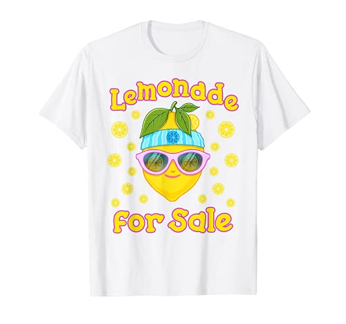 Lemonade For Sale Lemonade Stand Idea Kids Girls Cute Lemon T-Shirt