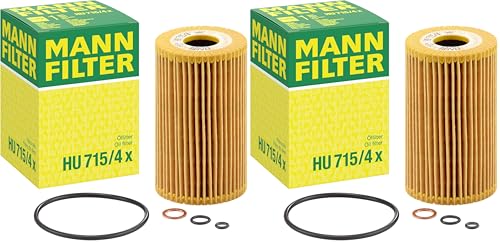 Filtro de aceite para automóviles HU 715/4 x de alta retención de impurezas en pack doble