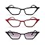 Black, Red, Sun Readers - Black