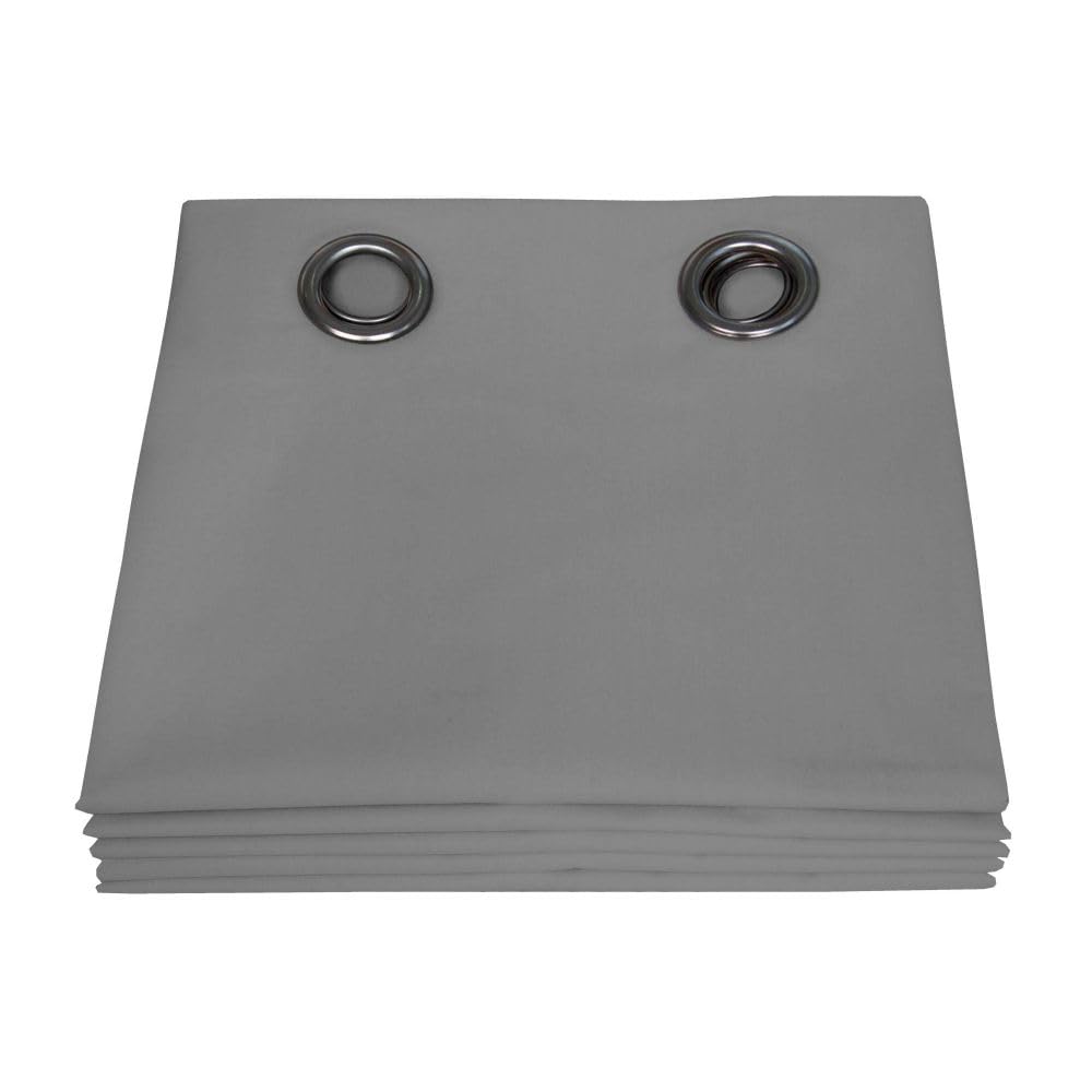 Moondream Rideau Occultant Total, Protection Lumière 100% Opaque, Tissu Enduit, Oeko-Tex, Dream Gris - Stratus, 135 x 250 (LxH) cm, Œillets (1 Rideau)