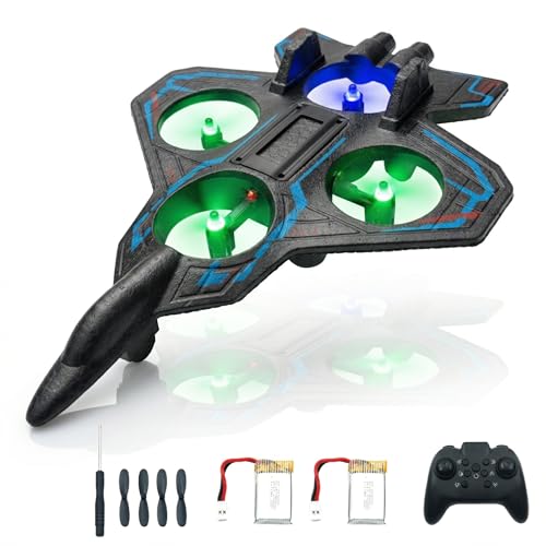 Remote Control Airplane RC Plane for Kids Adults, Easy to Fly 2.4GHz RC Fighter Jet Model Plane, Durable Foam Glider Aircraft for Beginners with Long Flight Time - Best Gift Toy