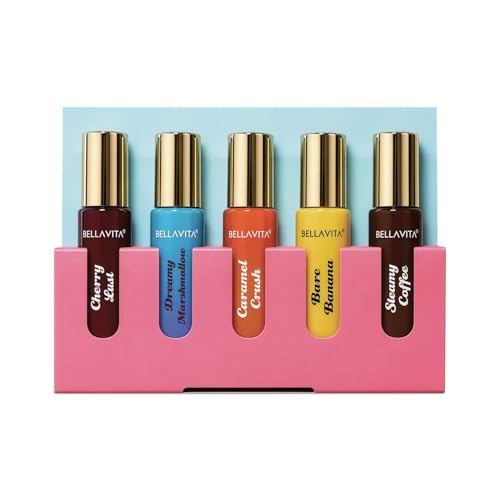 Image of BELLAVITA Gourmand Trend Series Gift Set | 5 x 10ml Trial Perfumes | 20% Perfume Oil Concentration | Smell Like a Snack | Perfume for Man & Woman | Dessert Inspired Sweet Notes | Long Lasting Unisex Fragnance