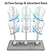 NiHome Baby Bottle Drying Rack with Diatomite Base & Stainless Steel Frame, Foldable Countertop Organizer Holds 9 Bottles, Space-Saving Stand for Water Bottles, Lids, Reusable Bags & More