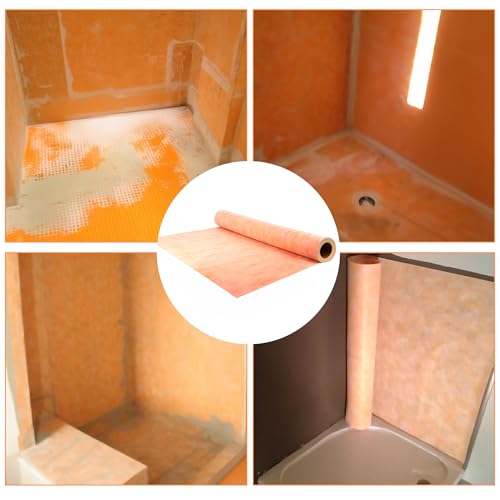 Professional Waterproof Membrane for Shower,- 3.3 FT x 33 FT Roll (108 Sq Ft), 23.6 Mil Thick, Superior Waterproofing Solution for Bathroom, Kitchen,Saunas and Wet Areas