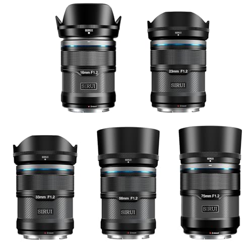 SIRUI Sniper 16mm�A23mm�A33mm�A56mm�A75mm �I�[�g�t�H�[�J�X5�{�����Y�Z�b�g�AF1.2 �L�p APS-C �J���������Y (Z �}�E���g�A�u���b�N)