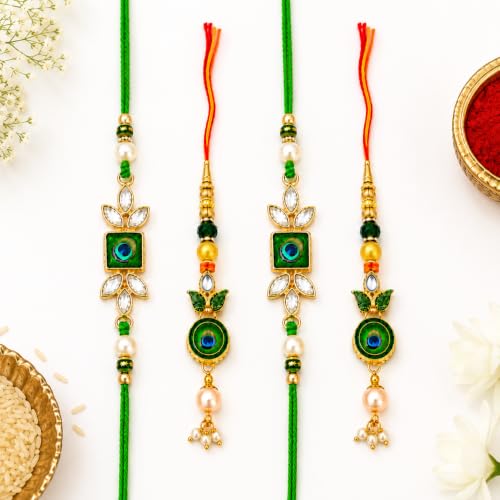 Image of Rakhi Set Combo with Roli Chawal