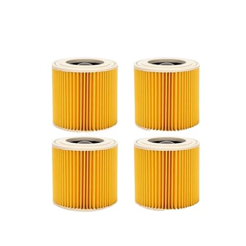 NQBUJEQOD Wet Dry Vacuum Cleaner Replacement Cartridge Filter, Compatible For Karcher WD WD2 WD3 WD1 MV3 MV2 Series, Household Cleaning Tools Accessory.(4pcs)