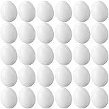 White Plastic Eggs - 30 Pcs Paintable Easter Eggs - 2.36 inch Craft Easter Eggs for Painting Easter Decorations Basket Stuffers Hen Lays Eggs Pretend Play Easter Party Home Decoration