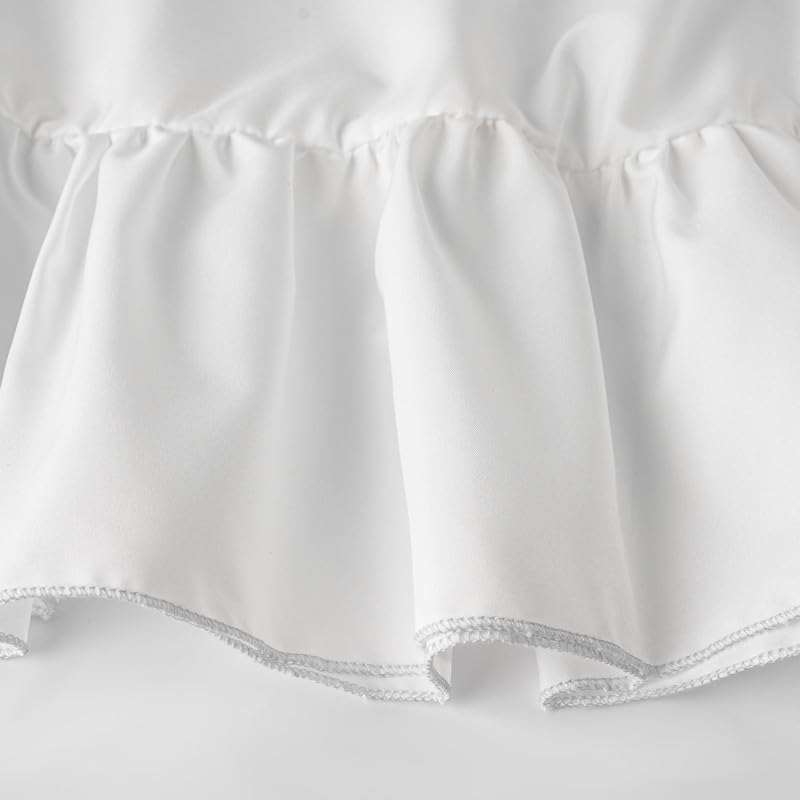 Miniatura 3 de Prinlky Disfraz de Annabelle para niñas y mujeres, vestido blanco con cintura, disfraz de película aterradora para Halloween y cosplay