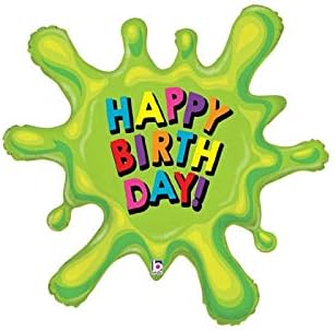 Happy Birthday 39'' Slime Paint Splat Mylar Balloon Birthday Party Decorations Supplies