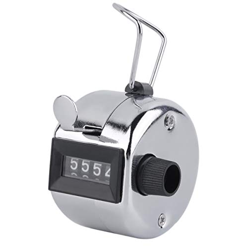 Triamisus Digital Chrome Handzähler Clicker/Counter 4-stellige Nummer Clicker Golf Digital Chrome Handzähler Clicker/Counter