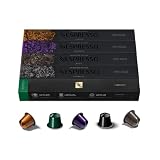 Nespresso Original Cápsulas de Café, 50 Cápsulas (10 Roma, 10 Ristretto, 10 Arpeggio, 10 Capriccio & 10 Livanto) para Máquina de Café, Cafetera, Tuestes Variados