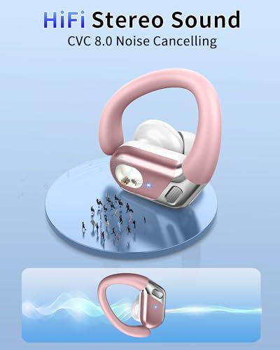 Image of Ear buds Wireless Earbuds, Bluetooth 5.4 headphones Sport 2024 Noise Cancelling, Running Headphones 50Hrs, Over Ear Earbuds with Ear Hooks, Bluetooth Earphones with Mic /IP7 Waterproof for Android iOS