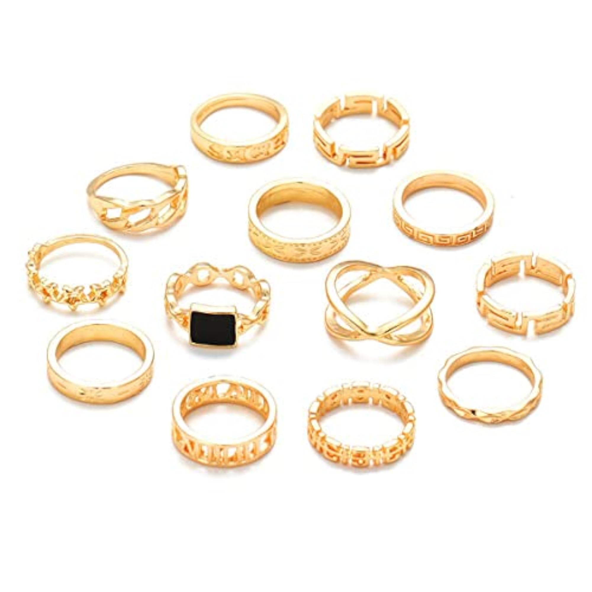 Stackable Rings Set of 13 - Plated
