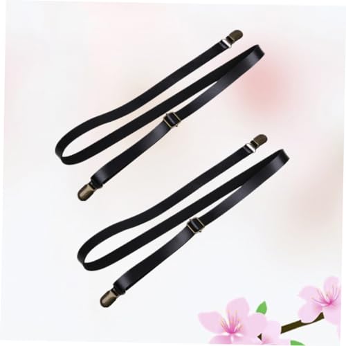 2Pcs Adjustable Pants Suspenders for Non Slip PU Leather Straps Elastic Braces for Boys and Durable Hanging Neck Design for Looser Fit4