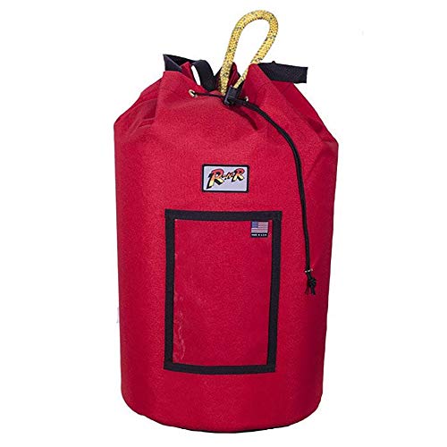 Rock-N-Rescue Grand Rope Bag, Premium Climbing Gear Storage Backpack, Heavy-Duty 1000D Nylon, Padded Shoulder Straps, Waterproof Design, Made in USA, Perfect for Mountaineering, Medium, Red