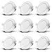 Produktbild B.K.Licht - LED Einbaustrahler 9er Set in weiß - spritzwassergeschützte LED Spots - Bad geeignet - Ø115x30mm