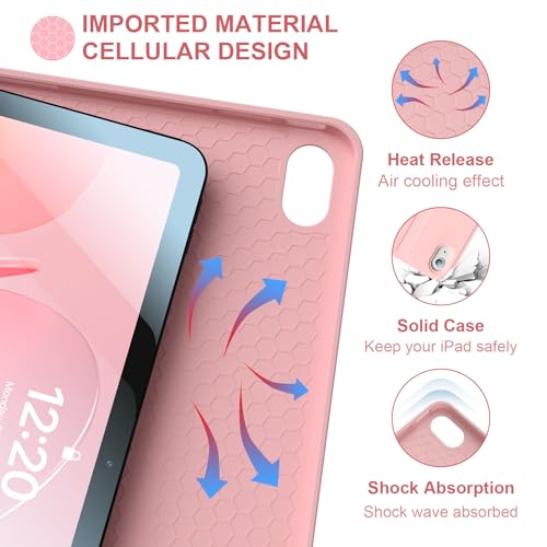Kiloob for iPad 11th(A16,2025) 10th Generation Case with Keyboard 10.9 inch Wireless Detachable Folio Keyboard Cover with Pencil Holder for New iPad 10th Gen 2022 (Pink) Kiloob for iPad 11th(A16,2025) 10th Generation Case with Keyboard 10.9 inch Wireless Detachable Folio Keyboard Cover with Pencil Holder for New iPad 10th Gen 2022 (Pink) - Image 4